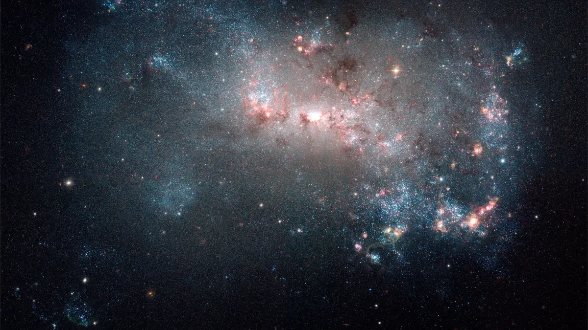 Starburst in NGC 4449 (captured by the Hubble Space Telescope)