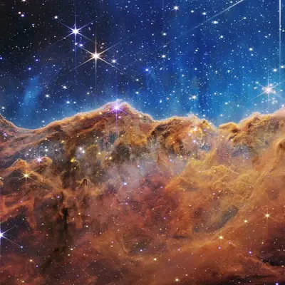 James Webb Space Telescope NIRCam Image of the “Cosmic Cliffs” in Carina Nebula