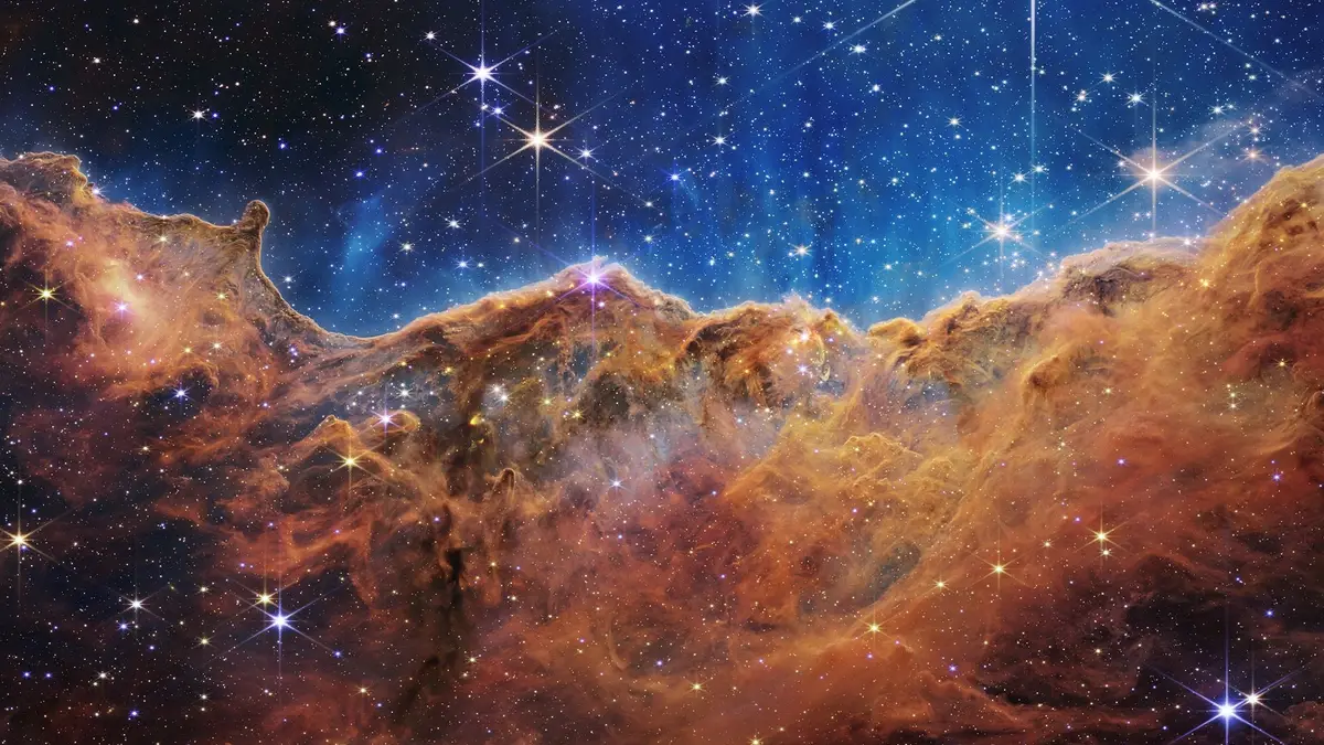 James Webb Space Telescope NIRCam Image of the “Cosmic Cliffs” in Carina Nebula