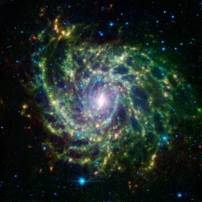 A Twisted Star-Forming Web in the Galaxy IC 342