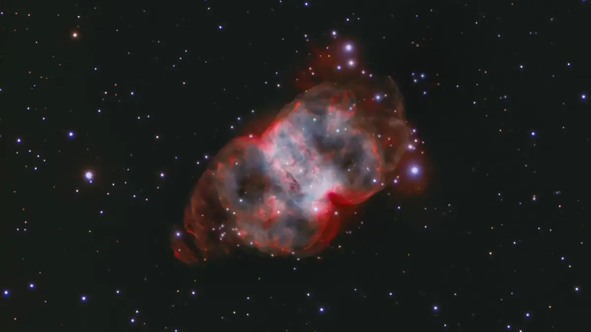 Little Dumbbell Nebula M76 by Goran Nilsson, Wim van Berlo & Liverpool Telescope