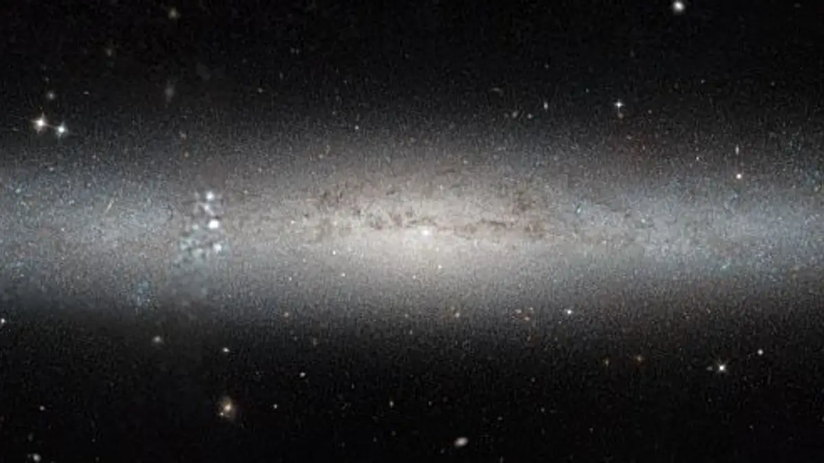 Hubble Sees a Silver Needle in the Sky